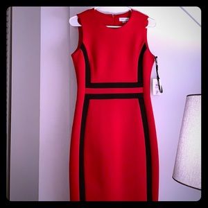 Calvin Klein NWT Red Shift dress